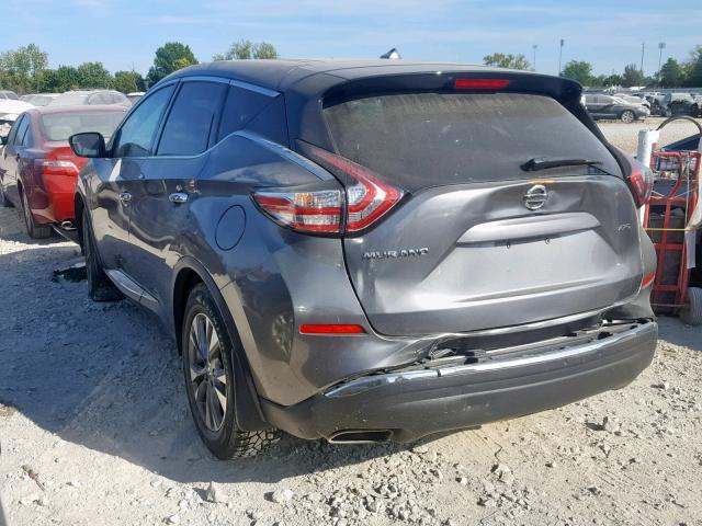 5N1AZ2MH1FN279391 - 2015 NISSAN MURANO S GRAY photo 3