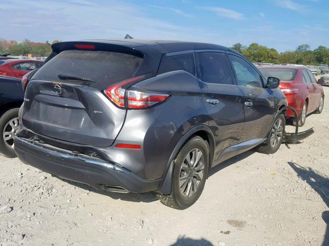 5N1AZ2MH1FN279391 - 2015 NISSAN MURANO S GRAY photo 4