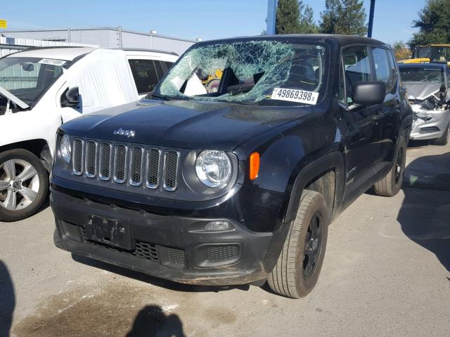 ZACCJBAW6GPE38499 - 2016 JEEP RENEGADE S BLACK photo 2
