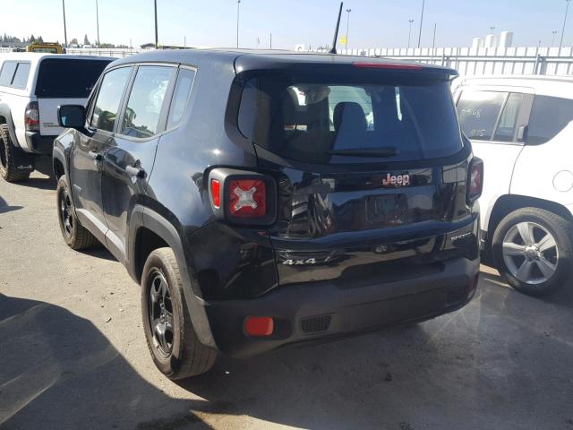 ZACCJBAW6GPE38499 - 2016 JEEP RENEGADE S BLACK photo 3