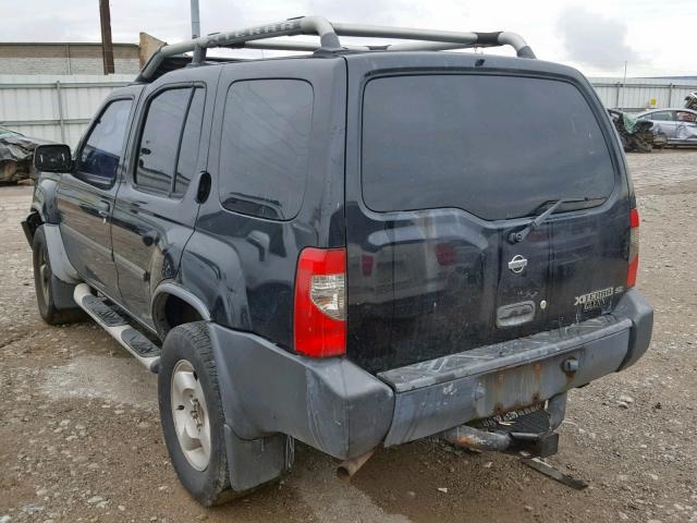 5N1ED28Y31C592800 - 2001 NISSAN XTERRA XE BLACK photo 3