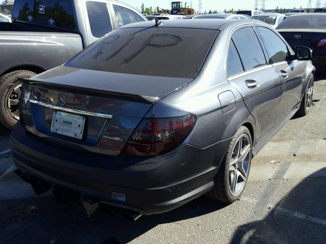 WDDGF77X49F234229 - 2009 MERCEDES-BENZ C 63 AMG GRAY photo 4