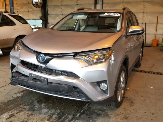 JTMDJREV6HD073935 - 2017 TOYOTA RAV4 HV LI SILVER photo 2