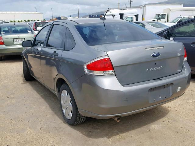 1FAHP34N98W166974 - 2008 FORD FOCUS S/SE GRAY photo 3