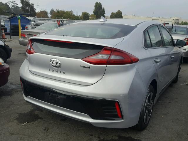 KMHC75LC8HU025000 - 2017 HYUNDAI IONIQ SEL SILVER photo 4