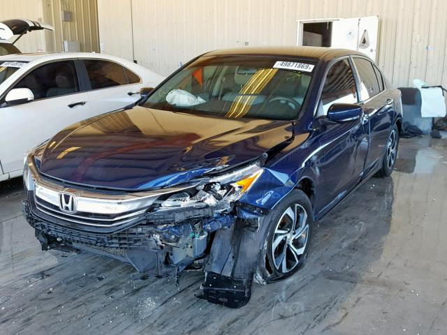 1HGCR2F33GA074129 - 2016 HONDA ACCORD LX BLUE photo 2