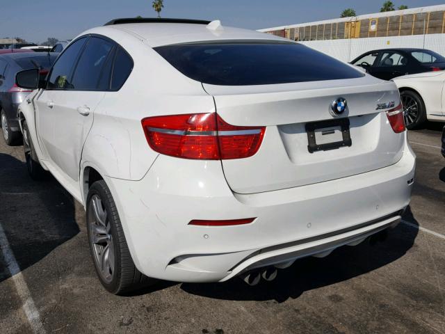 5YMGZ0C50BLK14216 - 2011 BMW X6 M WHITE photo 3