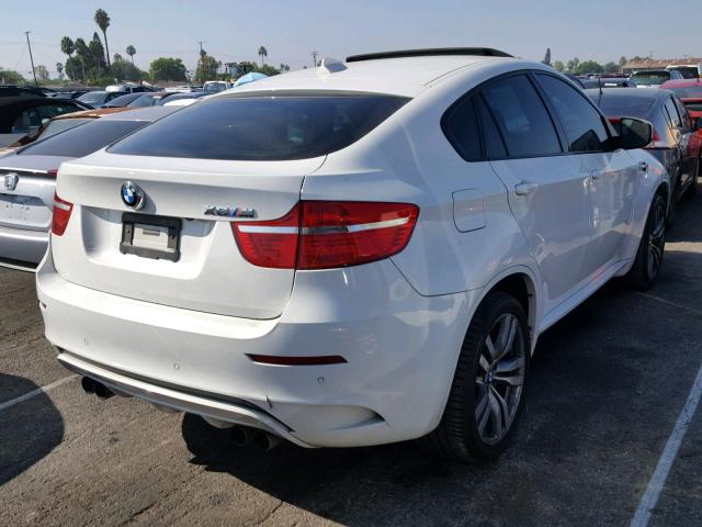 5YMGZ0C50BLK14216 - 2011 BMW X6 M WHITE photo 4