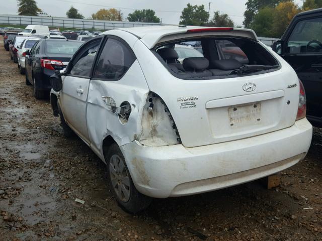 KMHCM3AC7AU170454 - 2010 HYUNDAI ACCENT BLU WHITE photo 3