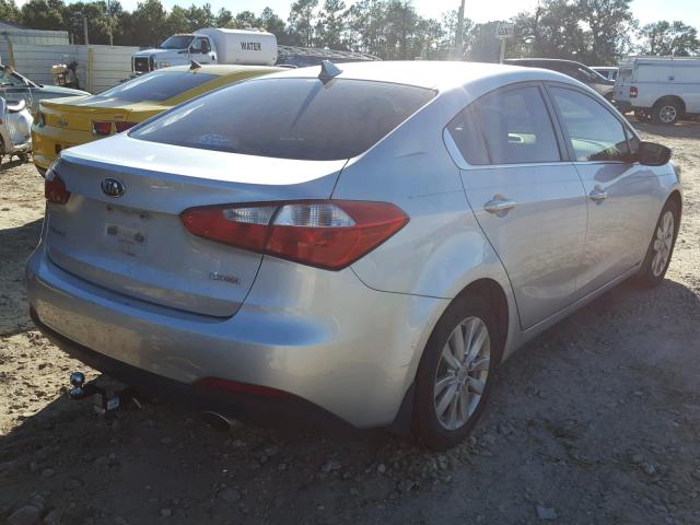 KNAFX4A8XF5261310 - 2015 KIA FORTE EX SILVER photo 4