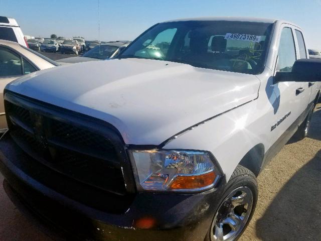 1C6RD6FTXCS320863 - 2012 DODGE RAM 1500 S WHITE photo 2