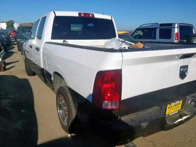 1C6RD6FTXCS320863 - 2012 DODGE RAM 1500 S WHITE photo 9