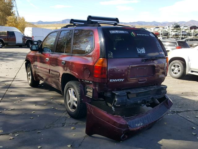 1GKDT13S552198165 - 2005 GMC ENVOY MAROON photo 3