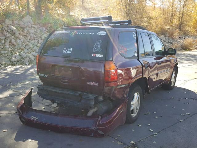 1GKDT13S552198165 - 2005 GMC ENVOY MAROON photo 4