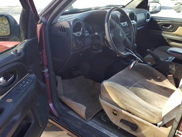 1GKDT13S552198165 - 2005 GMC ENVOY MAROON photo 9