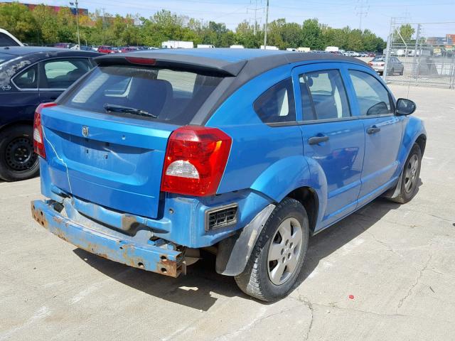 1B3HB28B98D609785 - 2008 DODGE CALIBER BLUE photo 4