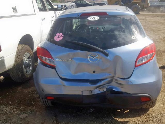 JM1DE1KZ9D0159514 - 2013 MAZDA MAZDA2 BLUE photo 9