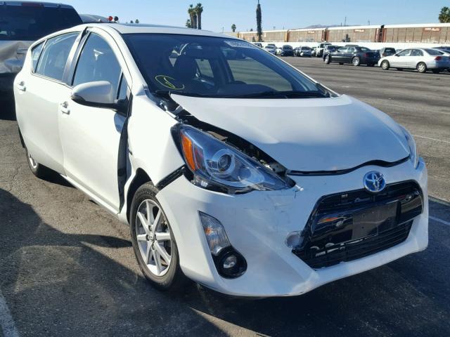 JTDKDTB30F1088685 - 2015 TOYOTA PRIUS C WHITE photo 1