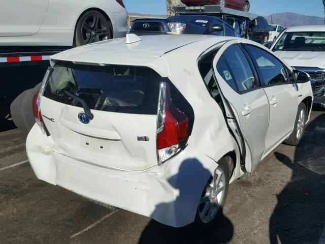 JTDKDTB30F1088685 - 2015 TOYOTA PRIUS C WHITE photo 4