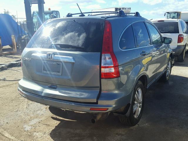 JHLRE3H7XBC007540 - 2011 HONDA CR-V EXL TEAL photo 4