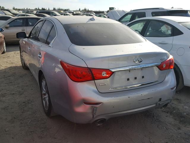 JN1CV7AR5GM250571 - 2016 INFINITI Q50 BASE SILVER photo 3