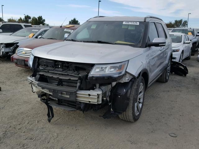 1FM5K7F82JGA85711 - 2018 FORD EXPLORER L SILVER photo 2