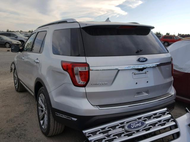 1FM5K7F82JGA85711 - 2018 FORD EXPLORER L SILVER photo 3