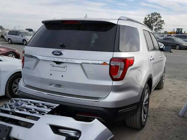 1FM5K7F82JGA85711 - 2018 FORD EXPLORER L SILVER photo 4