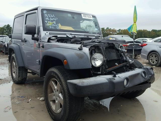 1C4GJWAGXFL674237 - 2015 JEEP WRANGLER S SILVER photo 1