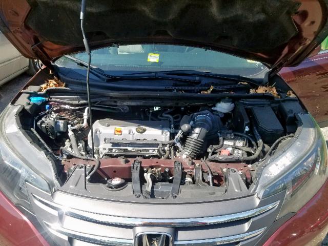 5J6RM4H71DL032913 - 2013 HONDA CR-V EXL MAROON photo 7