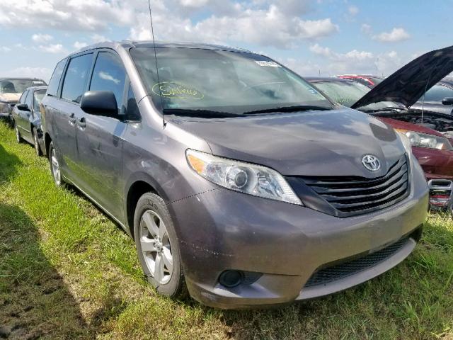 5TDZK3DC8DS287128 - 2013 TOYOTA SIENNA GRAY photo 1