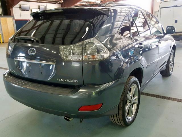 JTJHW31U772010055 - 2007 LEXUS RX 400H BLUE photo 4