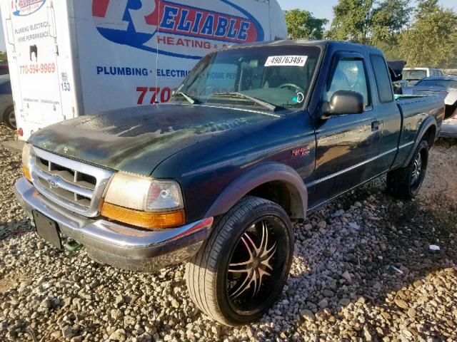 1FTZR15X1WTA25019 - 1998 FORD RANGER SUP GREEN photo 2