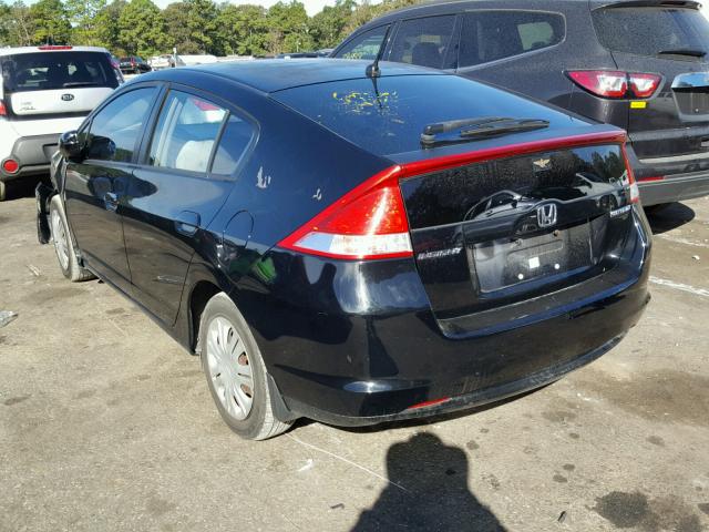 JHMZE2H54AS030031 - 2010 HONDA INSIGHT LX BLACK photo 3