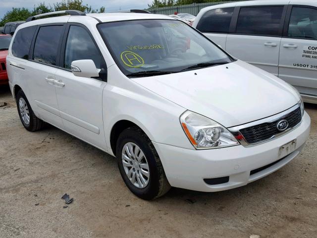 KNDMG4C79C6453810 - 2012 KIA SEDONA LX WHITE photo 1