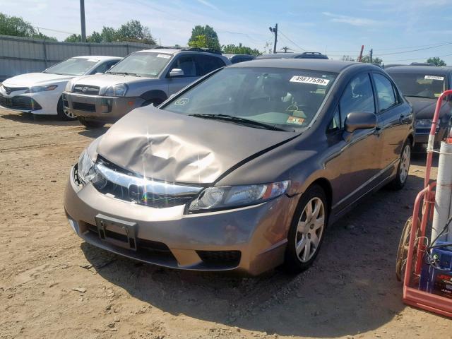 2HGFA1F56BH511549 - 2011 HONDA CIVIC LX CHARCOAL photo 2