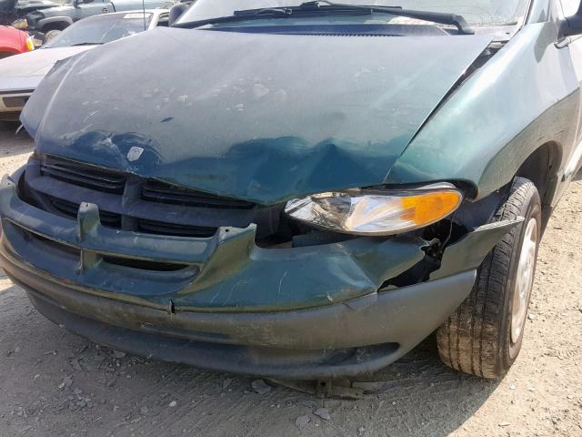 2B4GP2537XR288279 - 1999 DODGE CARAVAN GREEN photo 9