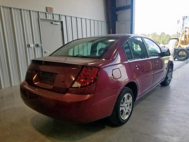 1G8AJ52F05Z144628 - 2005 SATURN ION LEVEL RED photo 4