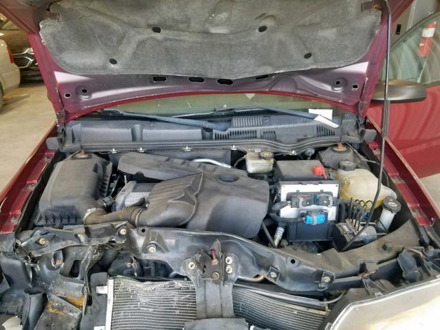 1G8AJ52F05Z144628 - 2005 SATURN ION LEVEL RED photo 7