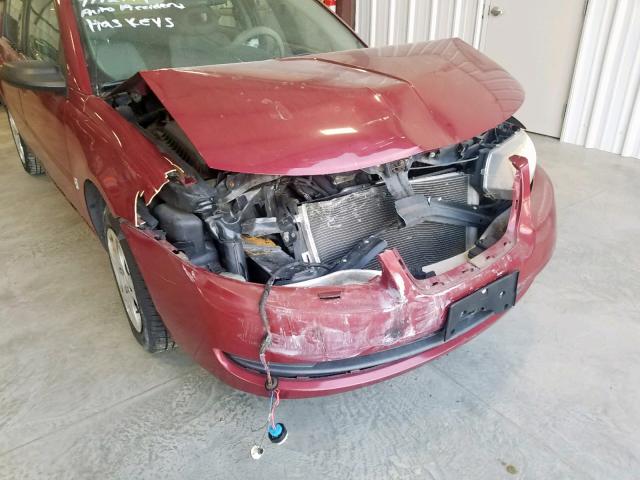 1G8AJ52F05Z144628 - 2005 SATURN ION LEVEL RED photo 9