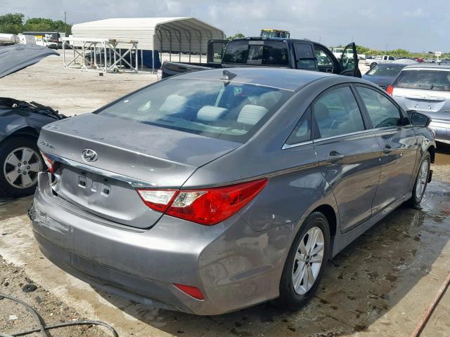 5NPEB4AC7EH889812 - 2014 HYUNDAI SONATA GLS GRAY photo 4