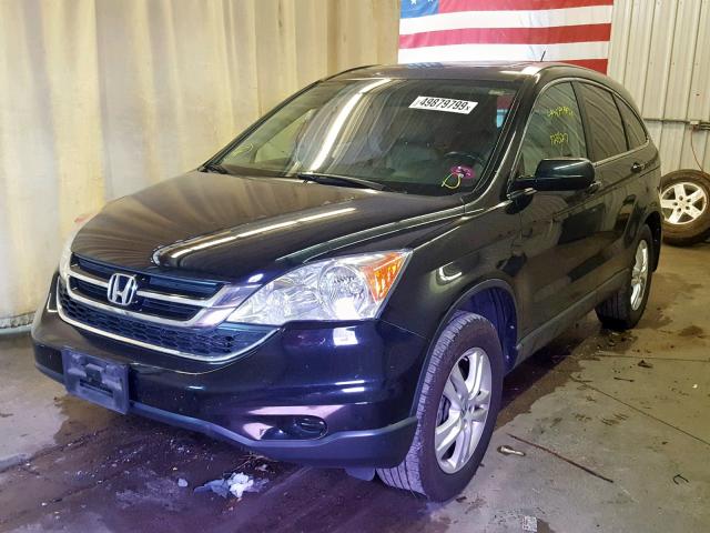 5J6RE4H72BL025544 - 2011 HONDA CR-V EXL BLACK photo 2