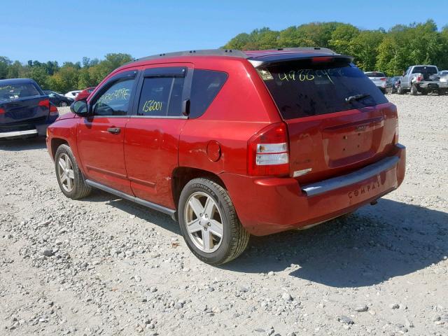 1J8FF47W88D635877 - 2008 JEEP COMPASS SP RED photo 3