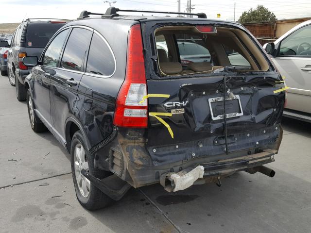 JHLRE38778C019136 - 2008 HONDA CR-V EXL BLACK photo 3