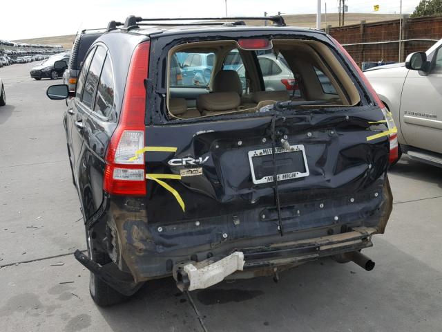 JHLRE38778C019136 - 2008 HONDA CR-V EXL BLACK photo 9