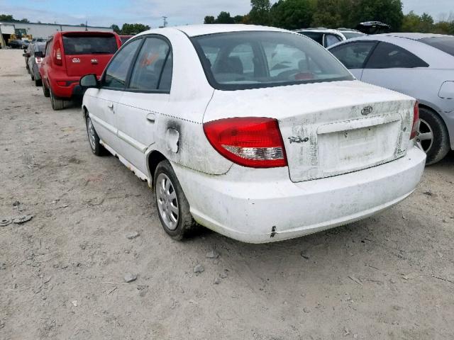 KNADC125936244879 - 2003 KIA RIO WHITE photo 3