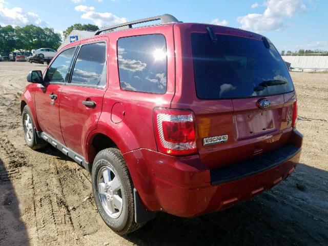 1FMCU9DG2CKA35849 - 2012 FORD ESCAPE XLT MAROON photo 3