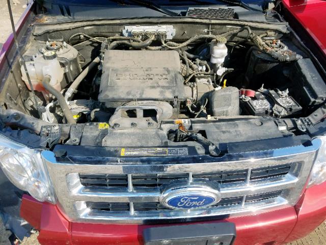 1FMCU9DG2CKA35849 - 2012 FORD ESCAPE XLT MAROON photo 7