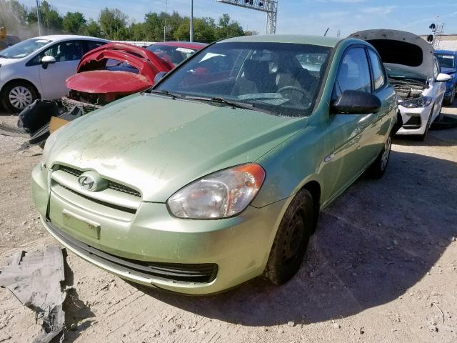 KMHCM36C07U043479 - 2007 HYUNDAI ACCENT GS GREEN photo 2