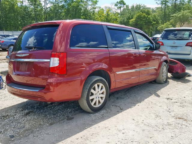 2C4RC1BG8DR821244 - 2013 CHRYSLER TOWN & COU RED photo 4